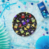 Black Retro Gaming Pappteller (Party)