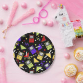 Black Retro Gaming Pappteller (Party)