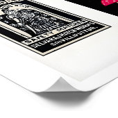 Black Retro matchbox labels wall art, grid Poster (Ecke)
