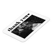 Black Retro Typografy Foto Hochzeit Vielen Dank Magnet (Linke Seite)