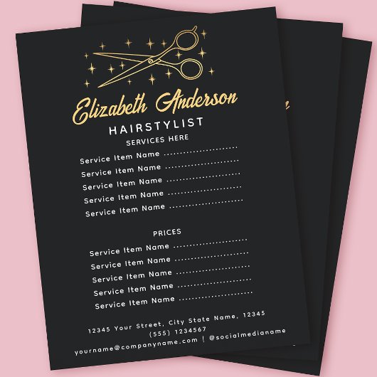 Black Retro Typography Friseur Flyer