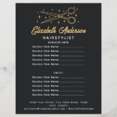 Black Retro Typography Friseur Flyer (Vorne)