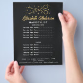 Black Retro Typography Friseur Flyer (Hand)