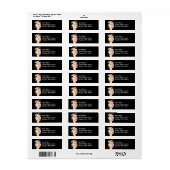 Black Retro Winking Lady Winks Labels (Vorne)