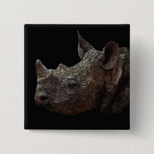 Black Rhino Button