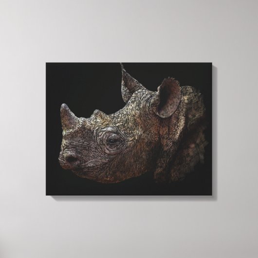 Black Rhino Leinwanddruck (Vorderseite)