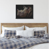 Black Rhino Leinwanddruck (Insitu (Schlafzimmer))