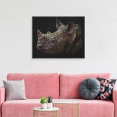 Black Rhino Leinwanddruck (Insitu (Wohnzimmer))