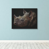 Black Rhino Leinwanddruck (Insitu (Holzboden))