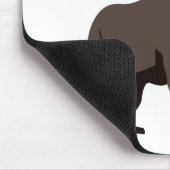 Black Rhino Stehend Proud Mousepad (Ecke)