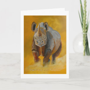 Black Rhino Studie Geburtskarte Karte