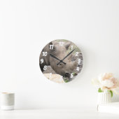 Black Rhino Wall Clock Runde Wanduhr (Zuhause)