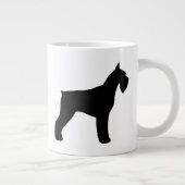 Black Riant Schnauzer Dog Silhouetten Jumbo-Tasse (Rechts)