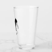 Black Riant Schnauzer Silhouette Custom Dog Lover Glas (Links)