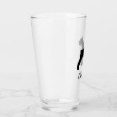 Black Riant Schnauzer Silhouette Custom Dog Lover Glas (Rechts)