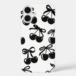 Black Ribbon and Cherry Phone Case - elegant und