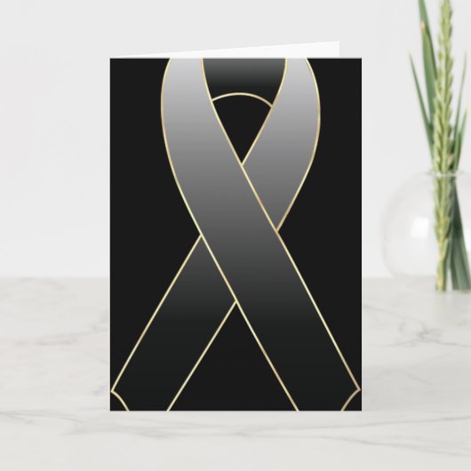 Black Ribbon Awareness Blank Grußkarte Karte (Vorderseite)