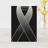 Black Ribbon Awareness Blank Grußkarte Karte (Gelbe Blume)