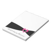Black Ribbon Bridesmaid Vielen Dank Notepad Notizblock (Rotiert)