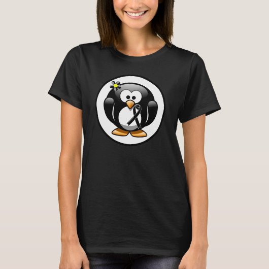 Black Ribbon Penguin T-Shirt (Vorderseite)