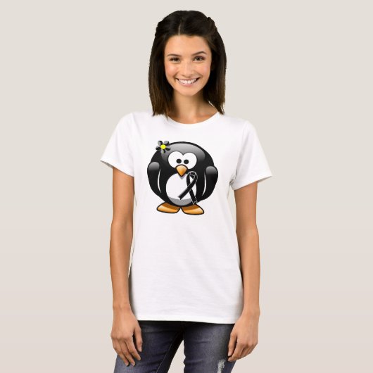Black Ribbon Penguin T-Shirt (Vorne ganz)