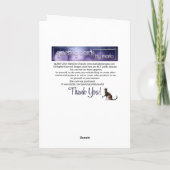 Black Ribbon w Taube Awareness Blank Greeting Card Karte (Rückseite)