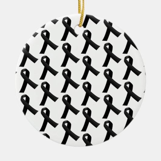 Black Ribbons Keramikornament (Vorne)