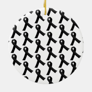 Black Ribbons Keramikornament