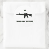 Black Rifle AR-15 von Phils Art Online Runder Aufkleber (Tasche)