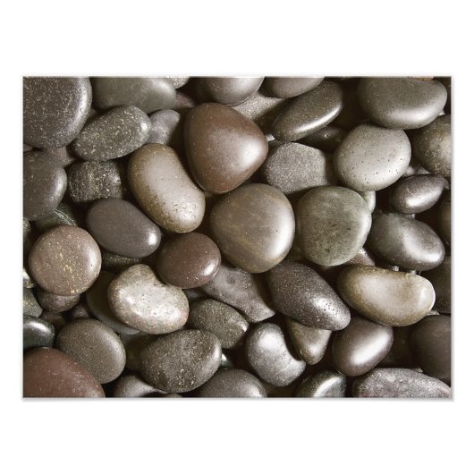 Black River Rock Nature Zen Pebble Fotodruck (Vorne)