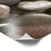 Black River Rock Nature Zen Pebble Fotodruck (Ecke)