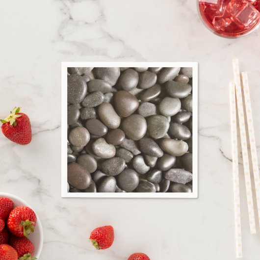 Black River Rock Nature Zen Pebble Serviette (Beispiel)