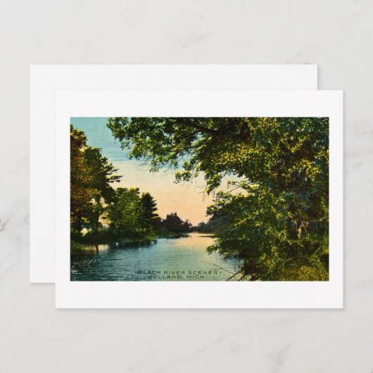 Black River Scenery, Holland Michigan Postkarte (Vorne/Hinten)