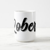 Black Robert Name Mit Schlagschatten, Kaffeetasse (Mittel)