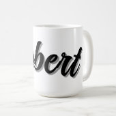 Black Robert Name Mit Schlagschatten, Kaffeetasse (VorderseiteRechts)