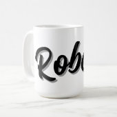Black Robert Name Mit Schlagschatten, Kaffeetasse (Vorderseite Links)