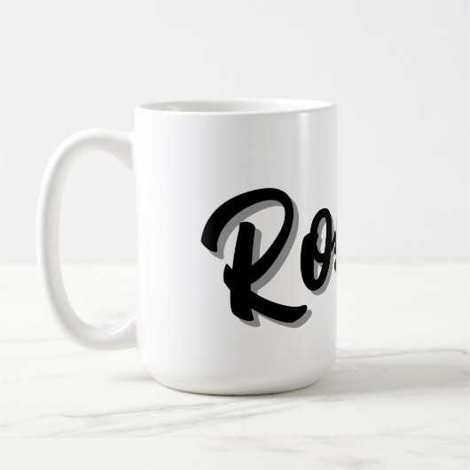 Black Robert Name Mit Schlagschatten, Kaffeetasse (Links)