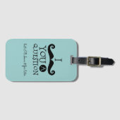 Black Robin Egg Blue Mustache Humor Gepäckanhänger (Vorderseite (Horizontal))