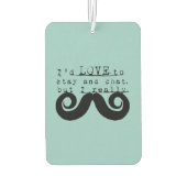 Black Robin Egg Blue Mustache Spaß Autolufterfrischer (Rückseite)