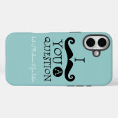 Black Robin Egg Blue Mustache Spaß Case-Mate iPhone Hülle (Rückseite (Horizontal))