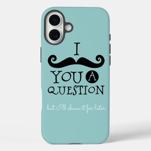 Black Robin Egg Blue Mustache Spaß Case-Mate iPhone Hülle (Rückseite)