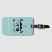 Black Robin Egg Blue Mustache Spaß Gepäckanhänger (Vorderseite (Horizontal))