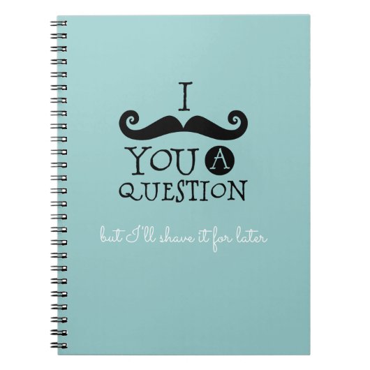 Black Robin Egg Blue Mustache Spaß Notizblock (Vorderseite)