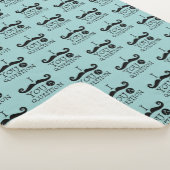 Black Robin Egg Blue Mustache Spaß Sherpadecke (3/4)