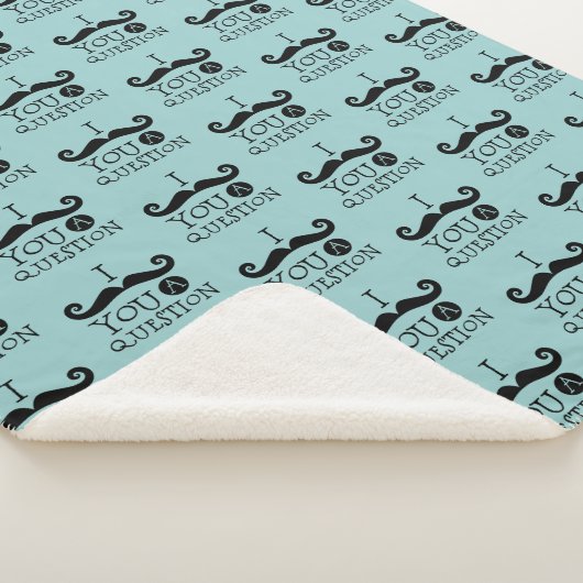 Black Robin Egg Blue Mustache Spaß Sherpadecke (3/4)