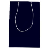 Black Rock Deep Blue Classique Minimalistisch Mittlere Geschenktüte (Rückseite)