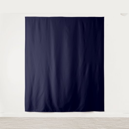 Black Rock Deep Blue Classique Minimalistisch Wandteppich (Vorderseite)