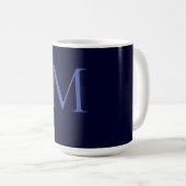 Black Rock Deep Blue Classique Monogram Kaffeetasse (VorderseiteRechts)