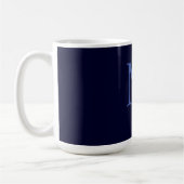 Black Rock Deep Blue Classique Monogram Kaffeetasse (Links)