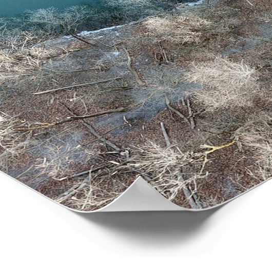 Black Rock Railroad Bridge Schuylkill Poster (Ecke)